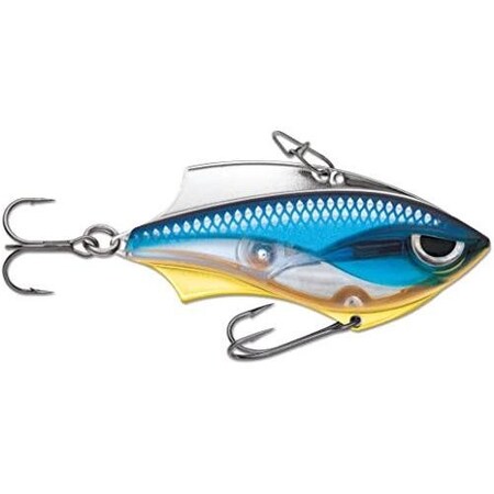 Rapala RapV Blade 5, 2 38 Oz, Vmc 6 And 8 Hooks, Metal Frame, Blue Ghost RVB05BGH
